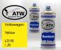 Preview: Volkswagen, Yellow, LD1B / J5: 400ml Sprühdose + 400ml Klarlack - Set, von ATW Autoteile West.